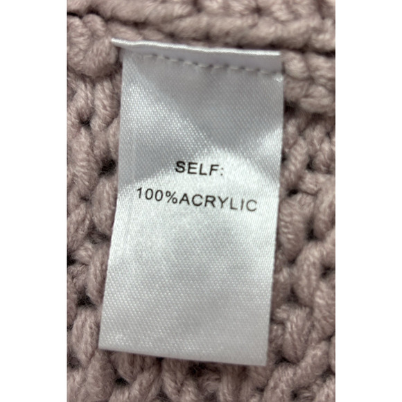 Renee C. Chunky Knit Cardigan Open Front Women's Medium Pink NWT - Picture 13 of 13